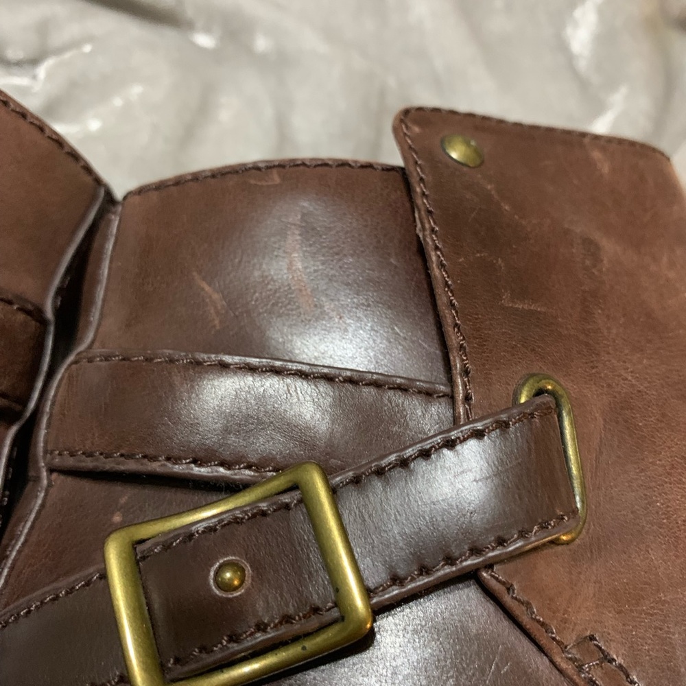 Frye Claude Jodhpur Brown Leather Ankle Booties ~ Style 3476446 ~ Size 7.6 - Picture 7 of 14